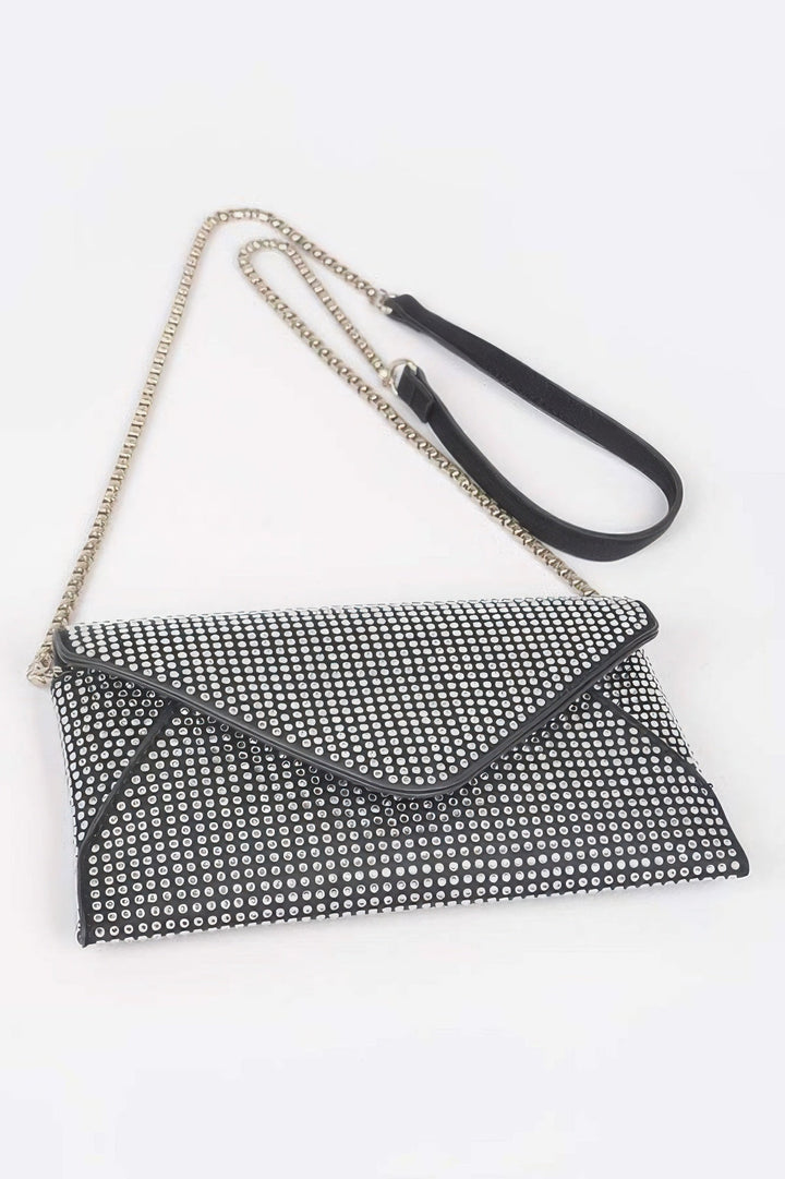 ELEGANT BAG HUDSON Hot Fix Rhinestones Envelope Clutch – BYMANYC ® New York