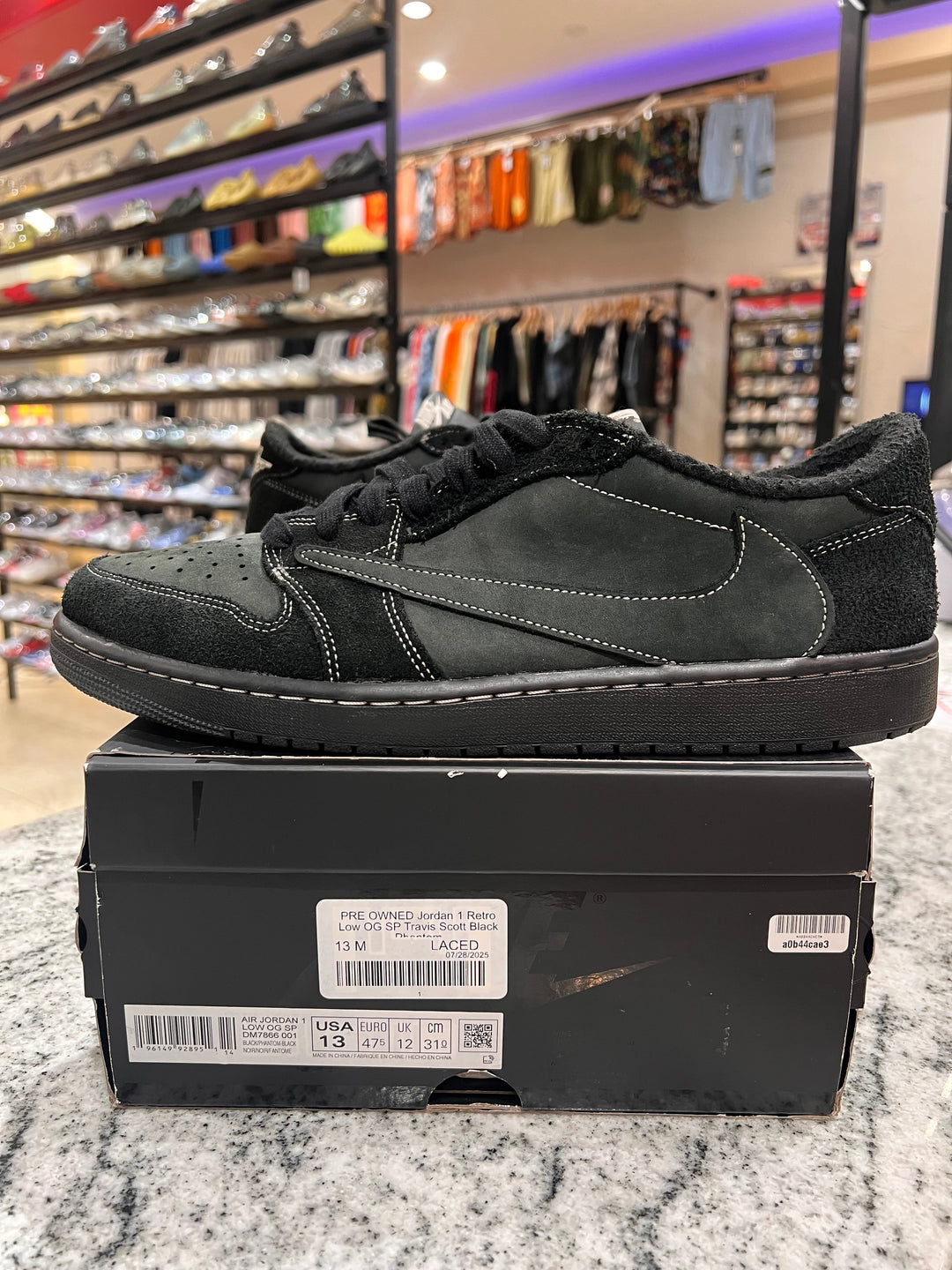 PRE OWNED Jordan 1 Retro Low OG SP Travis Scott Black Phantom