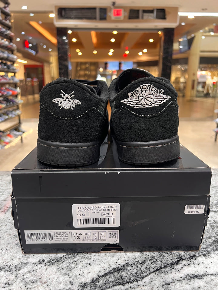 PRE OWNED Jordan 1 Retro Low OG SP Travis Scott Black Phantom