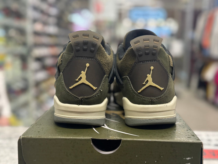 PRE OWNED Air Jordan Retro 4 "Craft Medium Olive" GS