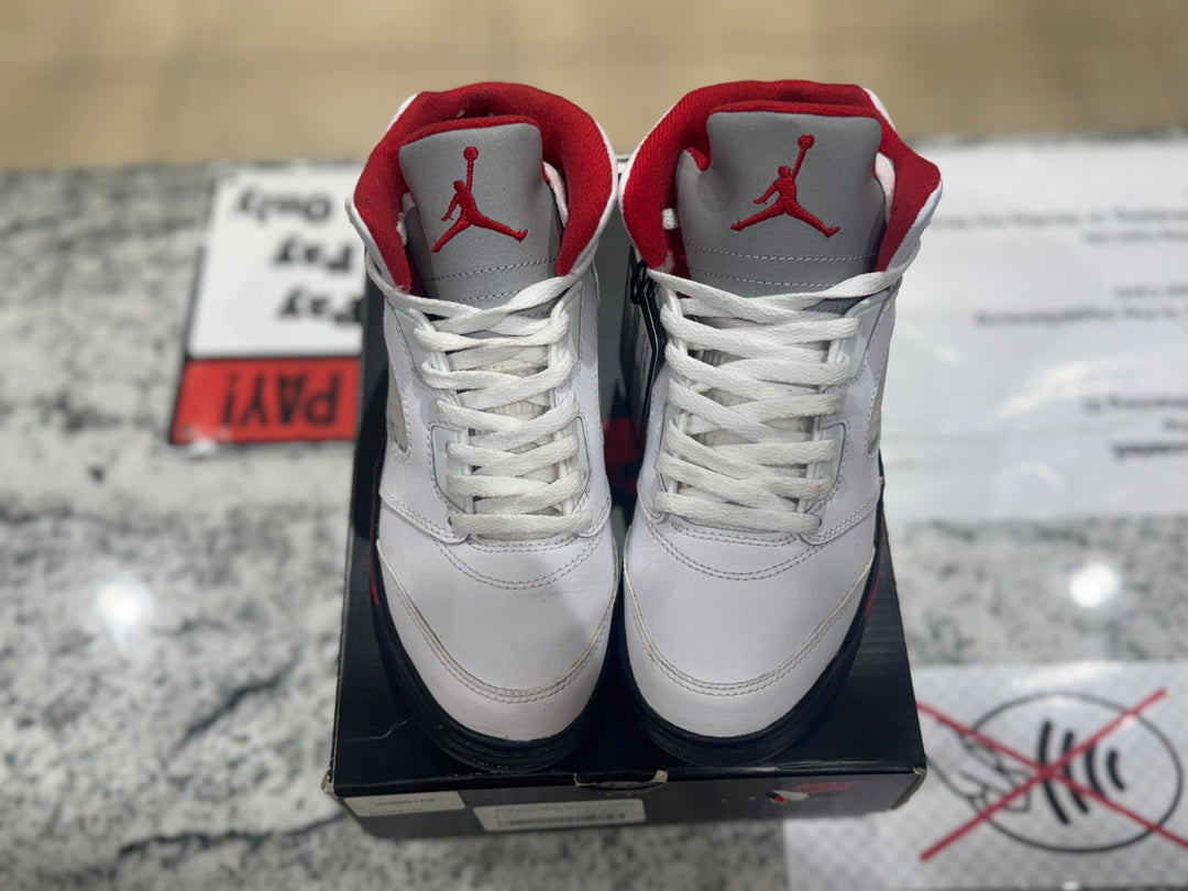 PRE OWNED Jordan 5 Retro Fire Red Silver Tongue (2020) (PS)