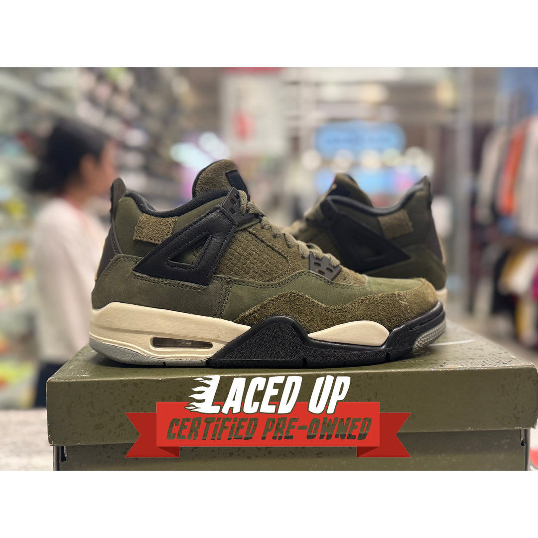 PRE OWNED Air Jordan Retro 4 "Craft Medium Olive" GS