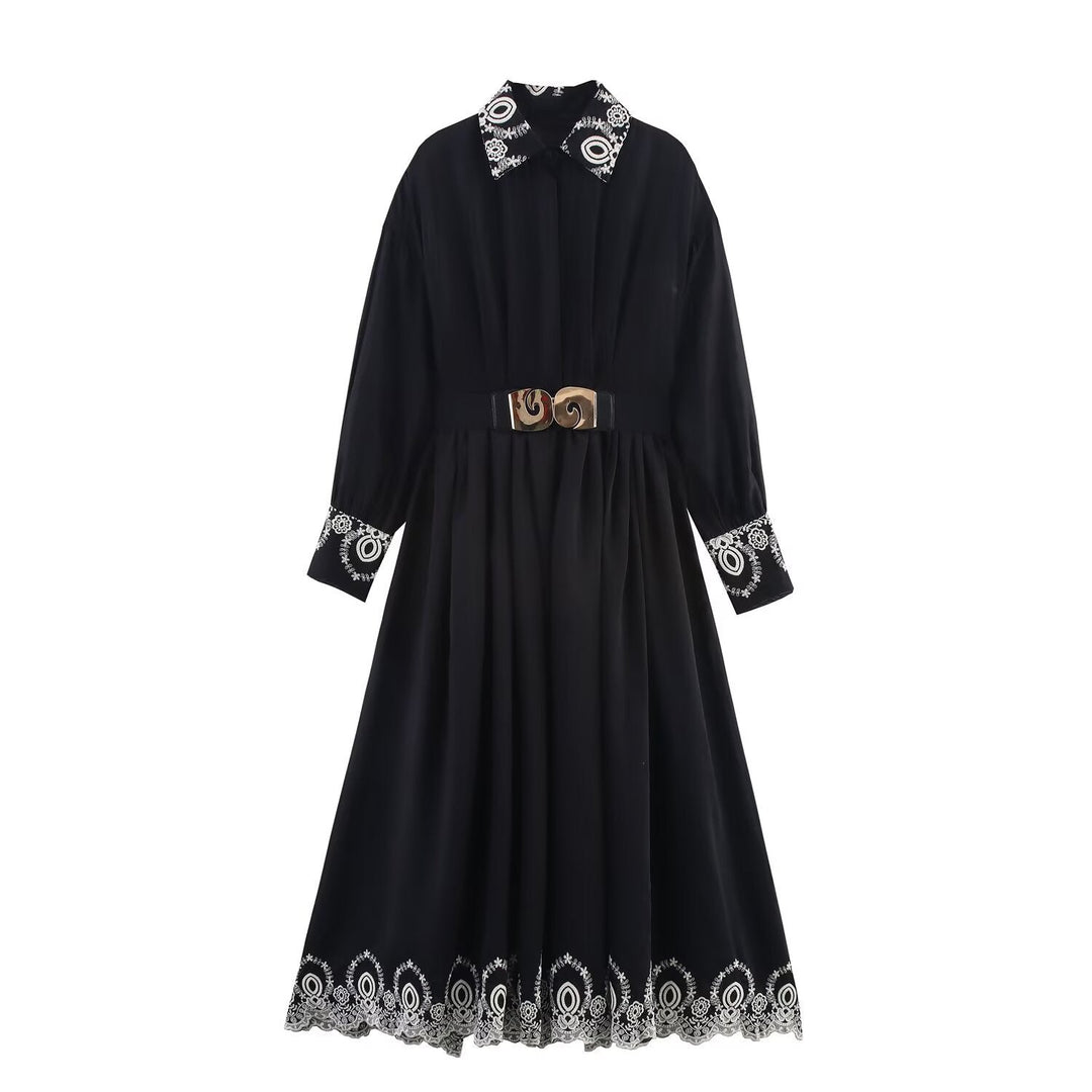 Elegant Embroidered Dress, Central Park | Women - BYMANYC ® New York