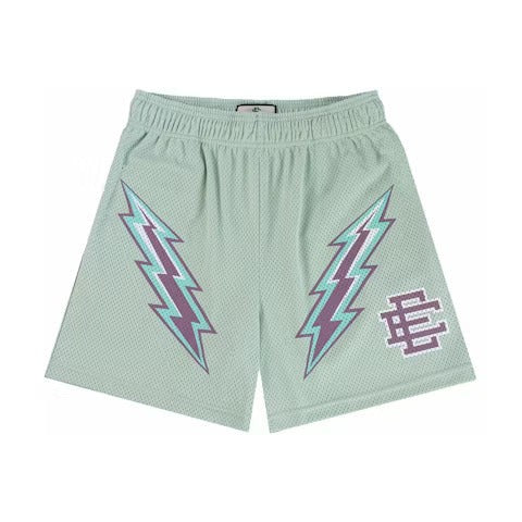 Eric Emanuel EE Short Silt Green/Purple Lightning Bolt