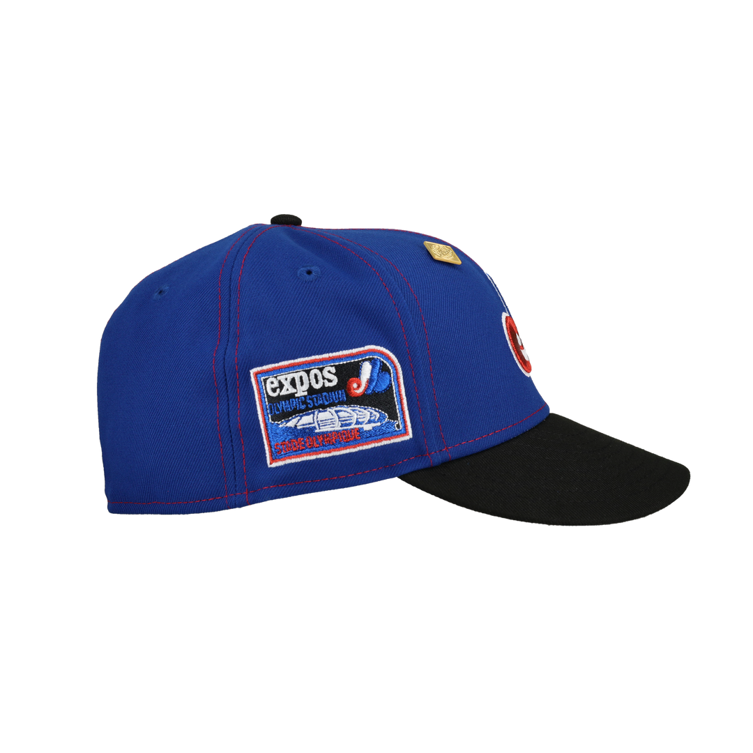 Montreal Expos Olympic Stadium "Split Decision" Metallic 59Fifty Fitted Hat