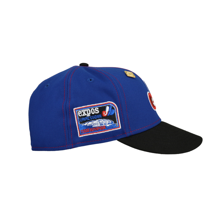 Montreal Expos Olympic Stadium "Split Decision" Metallic 59Fifty Fitted Hat