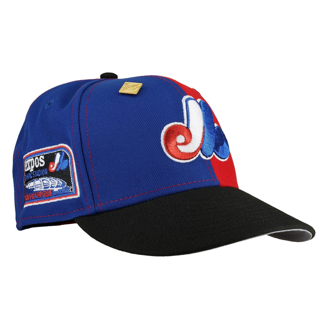Montreal Expos Olympic Stadium "Split Decision" Metallic 59Fifty Fitted Hat