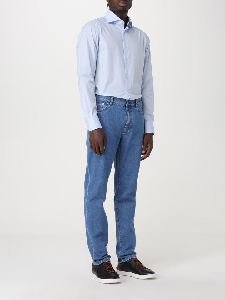 Zegna Shirt Men Sky Blue