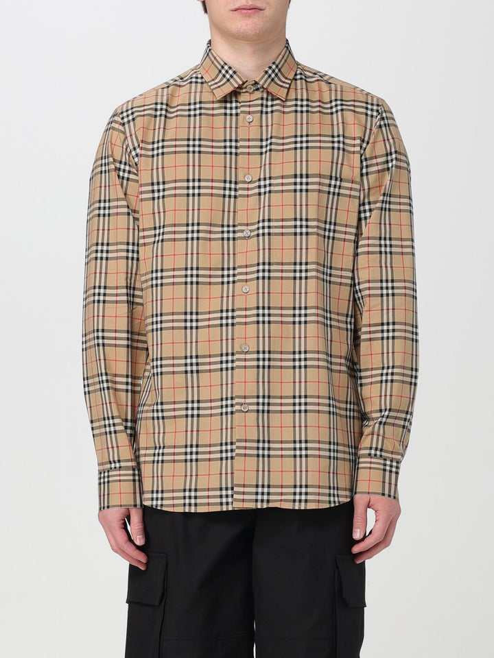 Burberry Men Embroidered Poplin Shirt