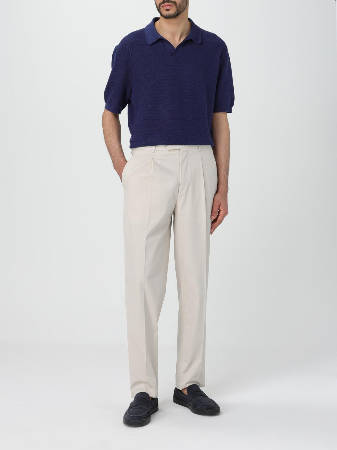 Zegna Polo Shirt Men Blue