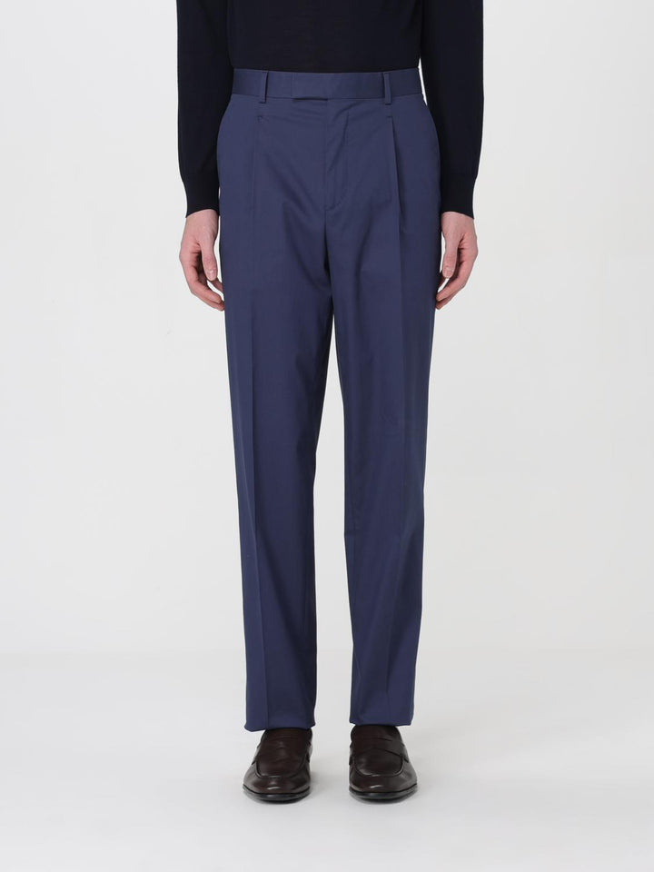Zegna Pants Men Blue