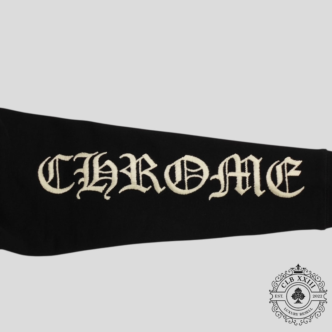 Chrome Hearts CH Embroidered Quarter Zip in Black