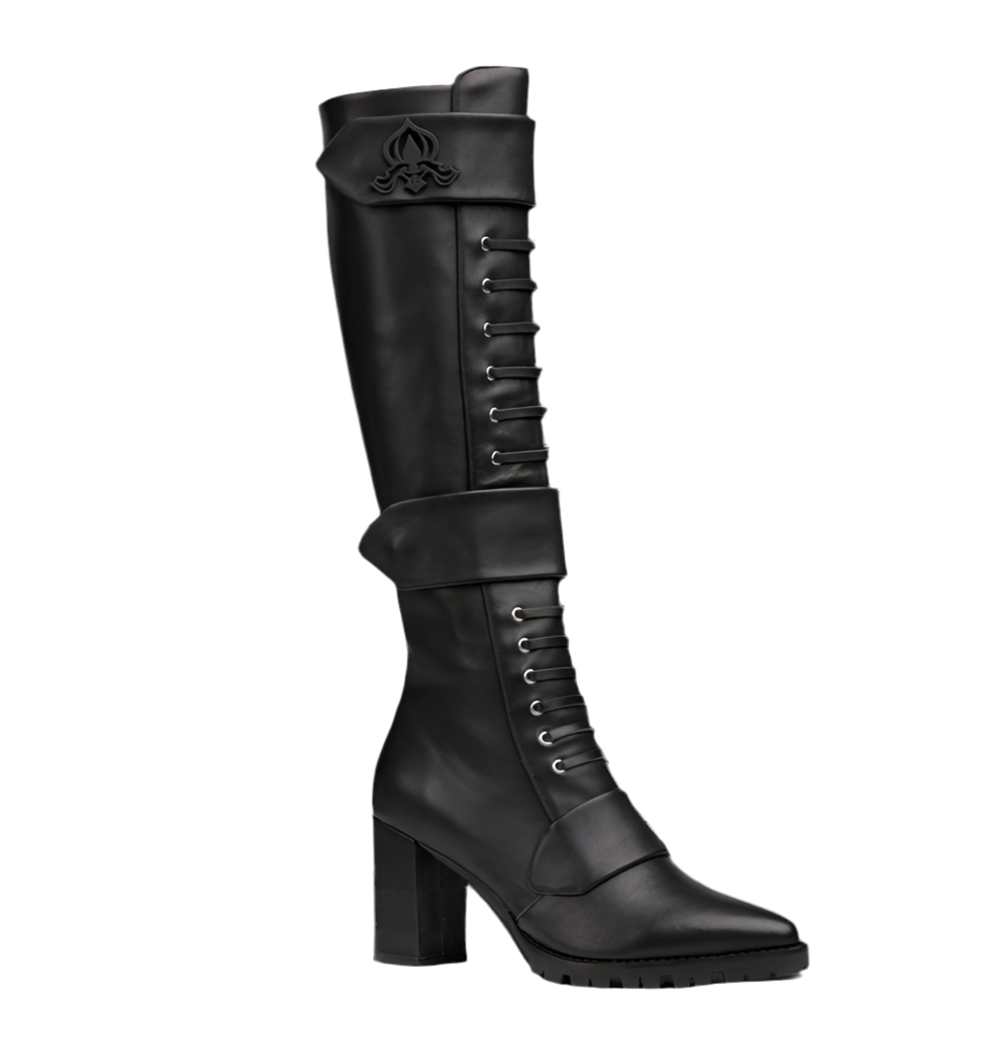 Michaela V Aspen Marta Black Leather Boots