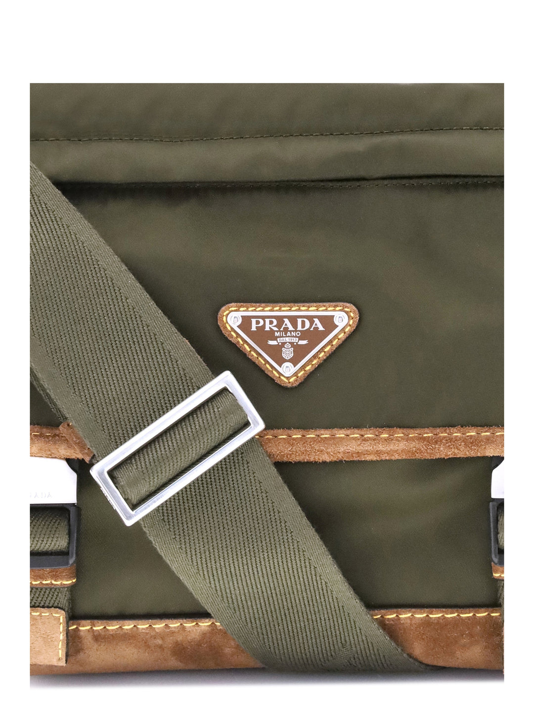 Prada Men Re-Nylon And Leather Medium Shoulder Bag