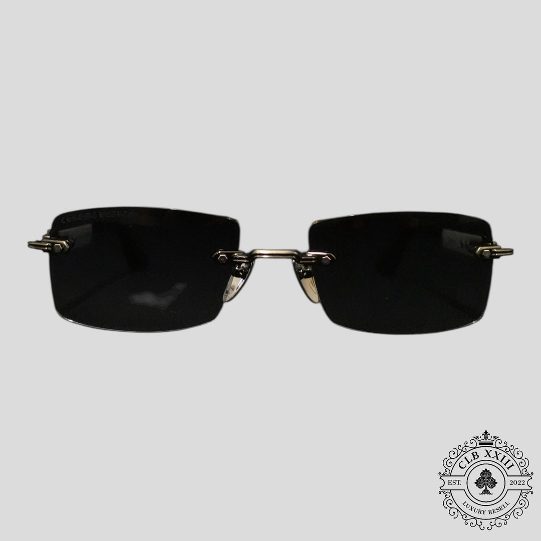 Chrome Hearts Deep II Sunglasses in White/Silver