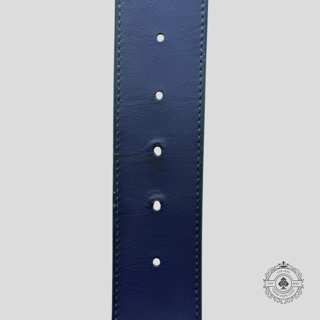 Louis Vuitton LV Initials Reversible Belt in Navy Blue