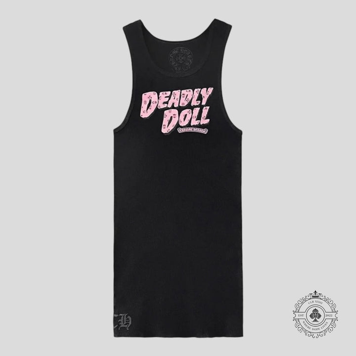 Chrome Hearts Deadly Doll Tank Top in Black