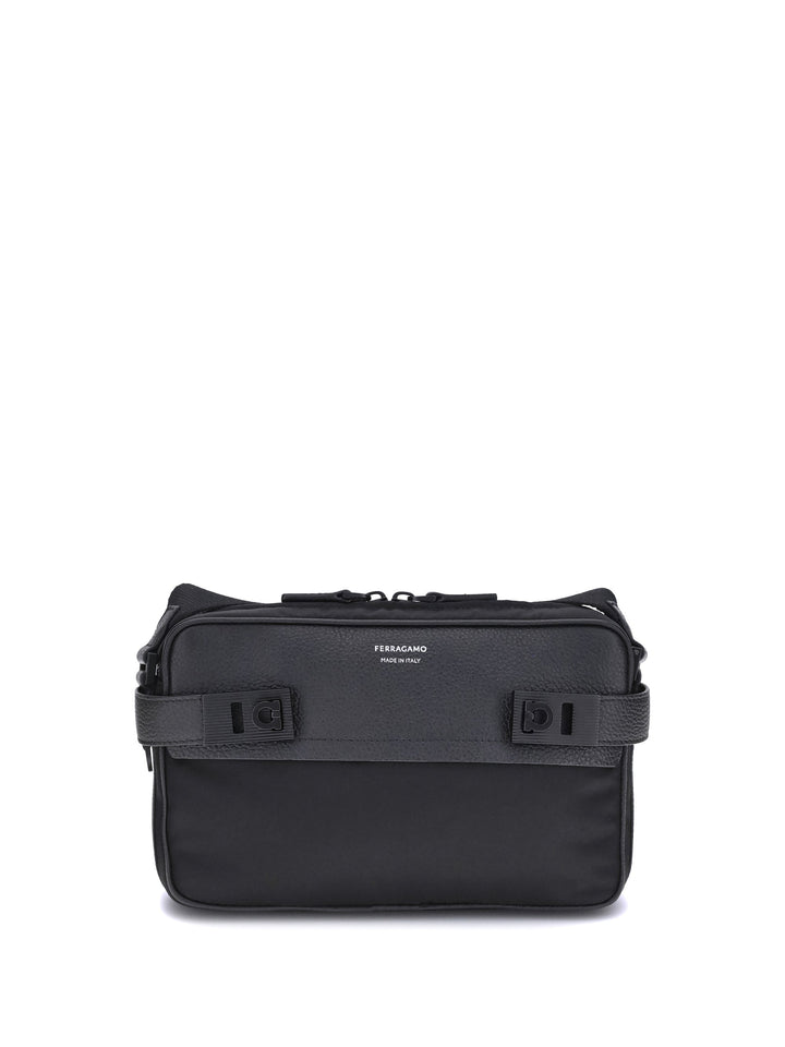 Ferragamo Men Gancini Buckle Shoulder Bag