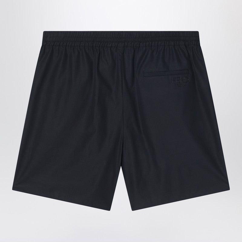 Fendi Black Cotton Bermuda Shorts Men