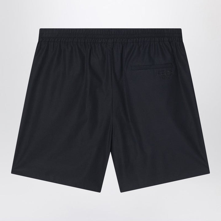 Fendi Black Cotton Bermuda Shorts Men