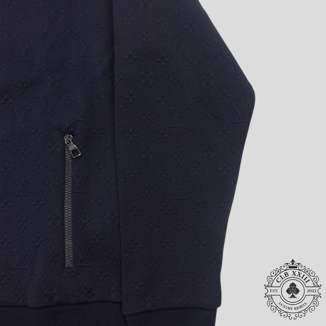 Louis Vuitton Monogram Embroidered Jacket in Navy Blue