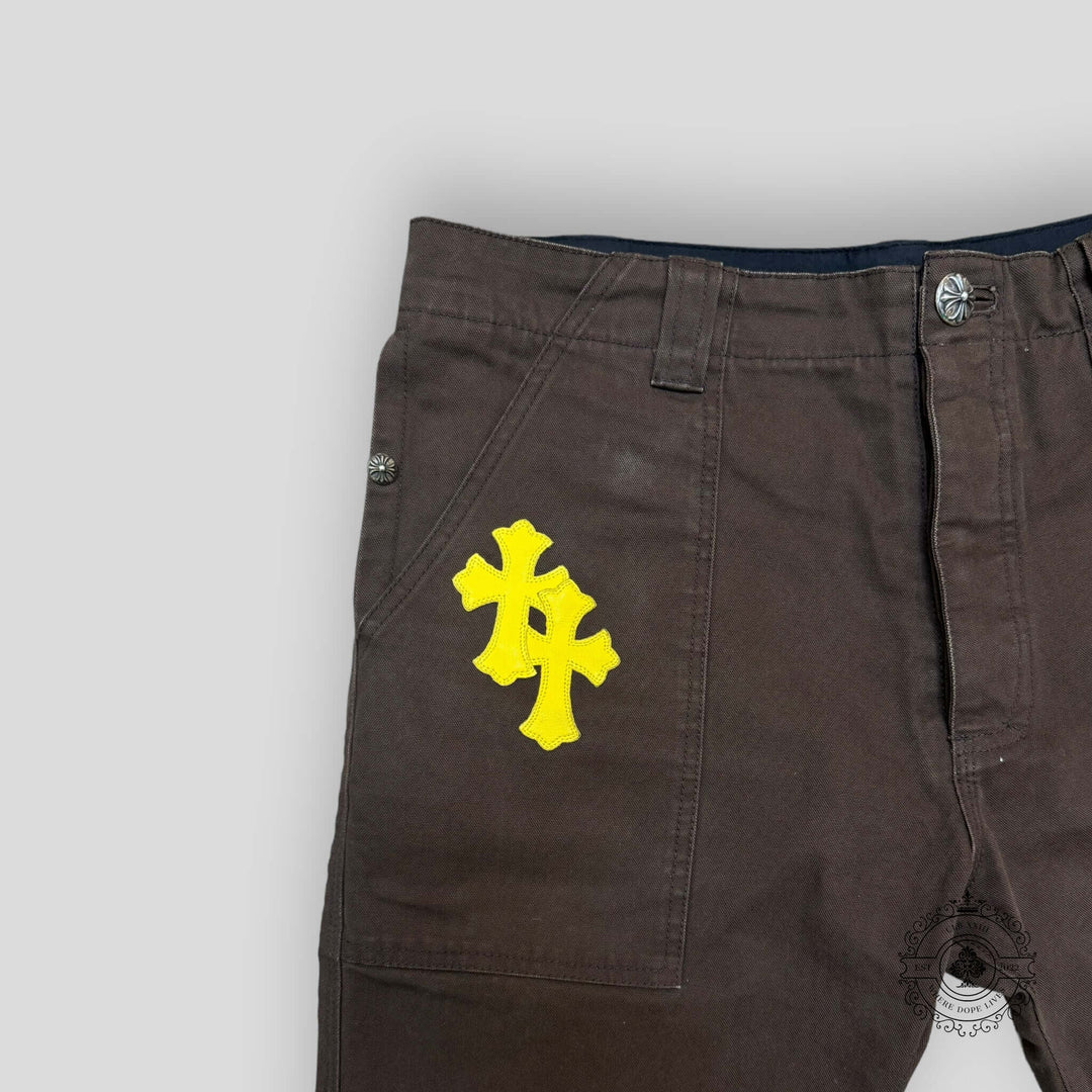 Chrome Hearts Yellow Cross Patch Carpenter Pants