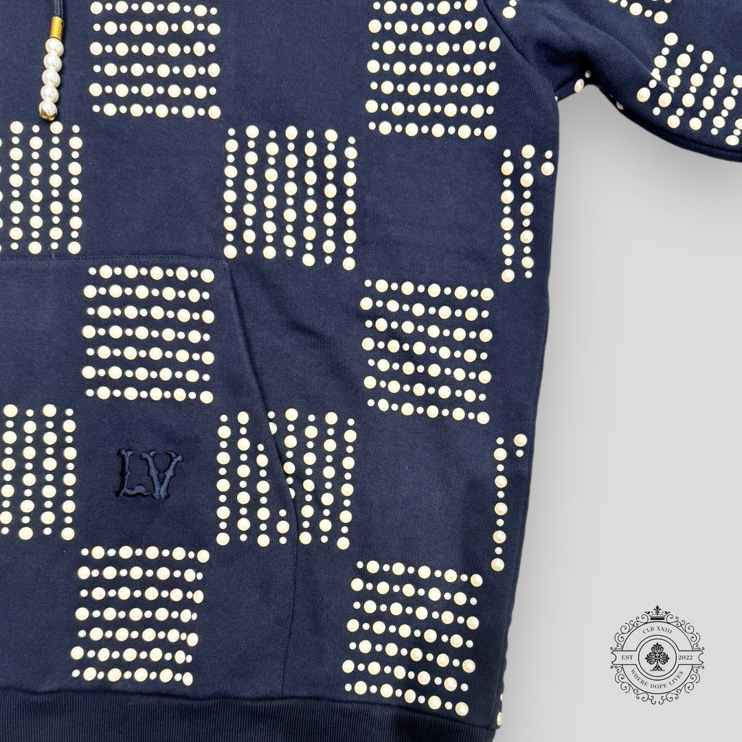 Louis Vuitton Pearl Damier Embroidery Hoodie