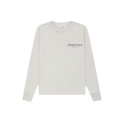 Fear of God Essentials Kids Long Sleeve T-shirt Oatmeal Heather/Light Heather Oatmeal