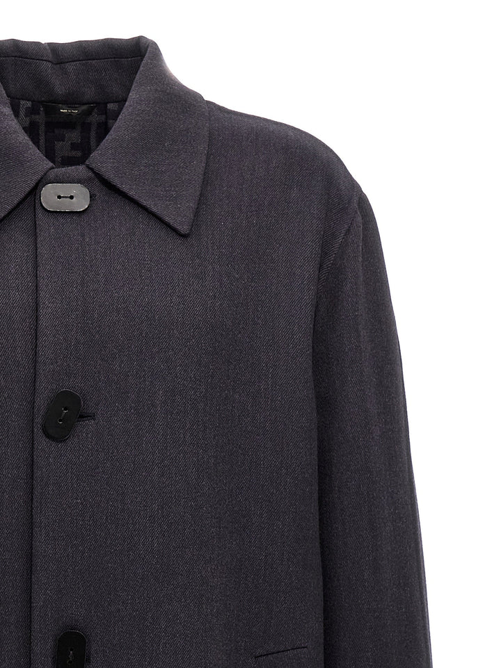 Fendi Men Double Wool Coat