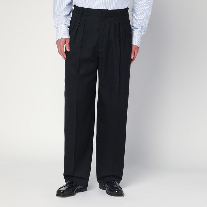 Kenzo Black Wool Trousers Men