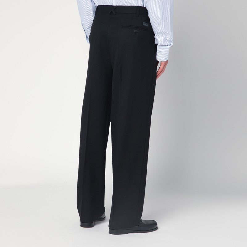 Kenzo Black Wool Trousers Men