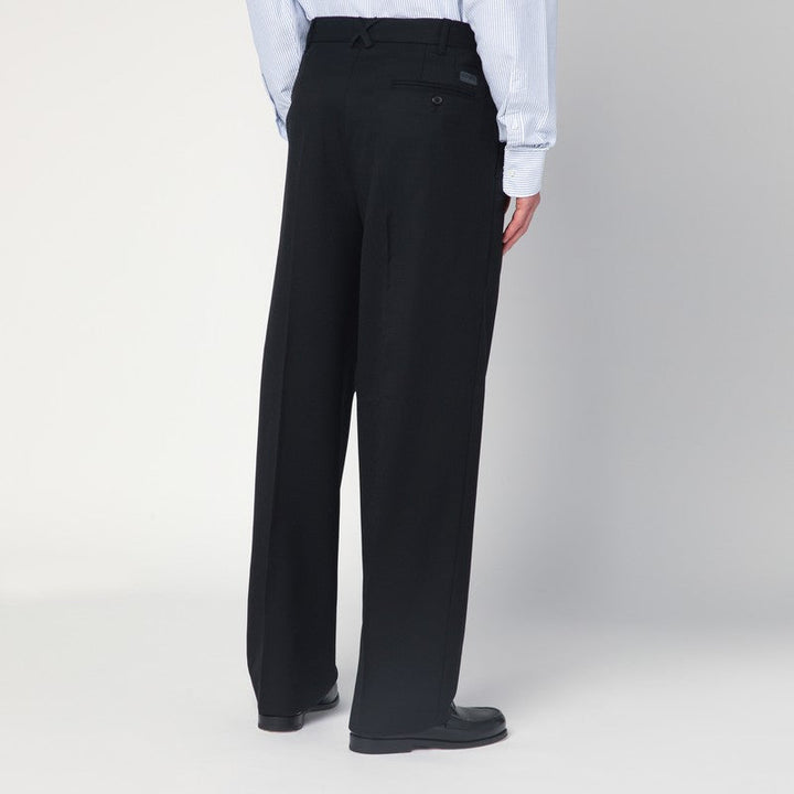 Kenzo Black Wool Trousers Men