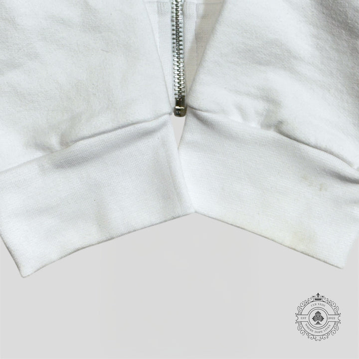 Chrome Hearts Horseshoe Zip-Up Hoodie in White