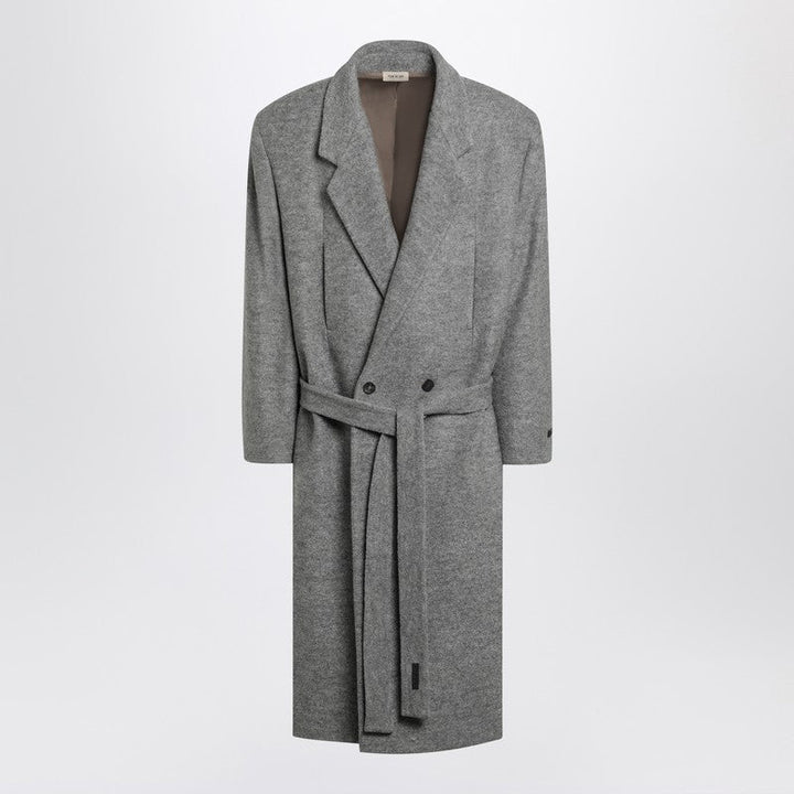 Fear Of God Grey Wool Double-Breasted Coat Men