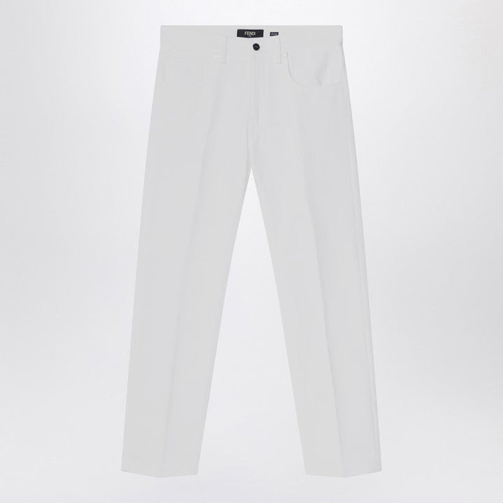 Fendi White Straight Jeans Men