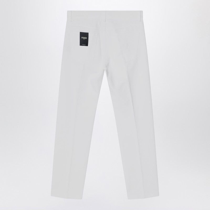 Fendi White Straight Jeans Men