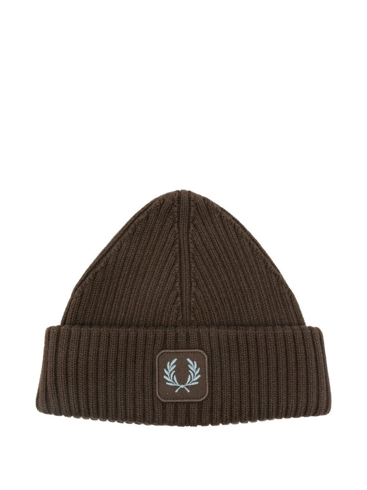 FRED PERRY Cotton Ribbed Beanie