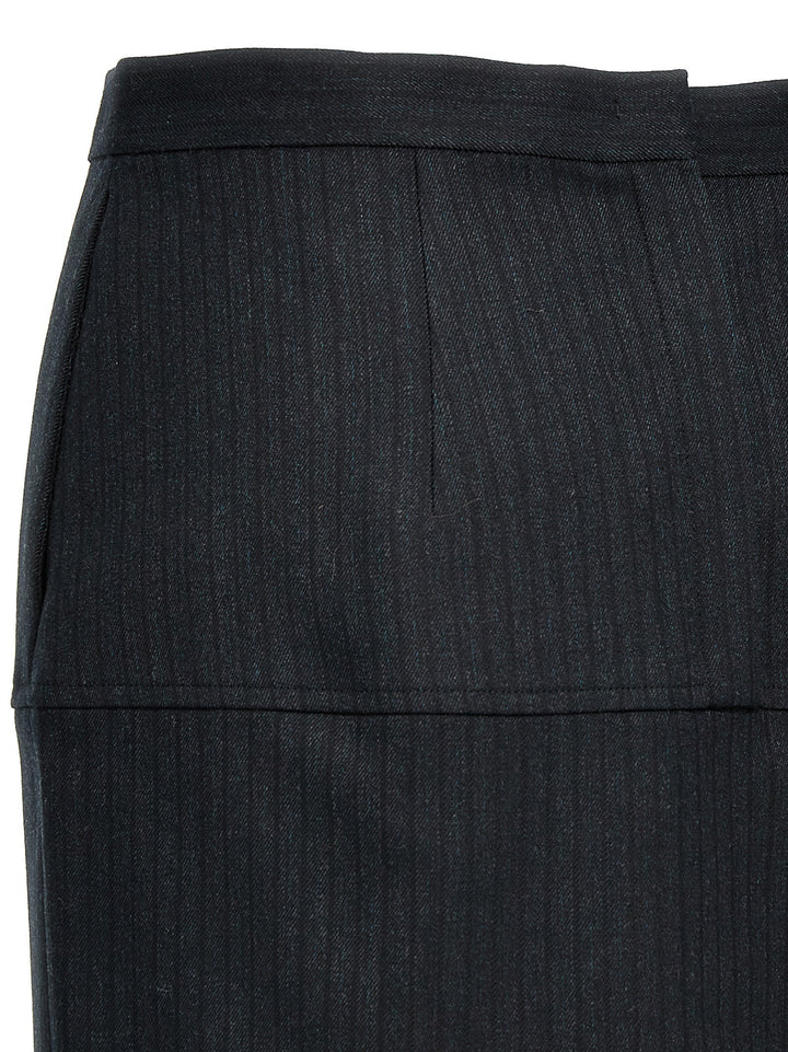 Fendi Women Pinstriped Wool Skirt