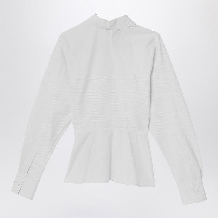 Fendi White Striped Cotton Shirt Women