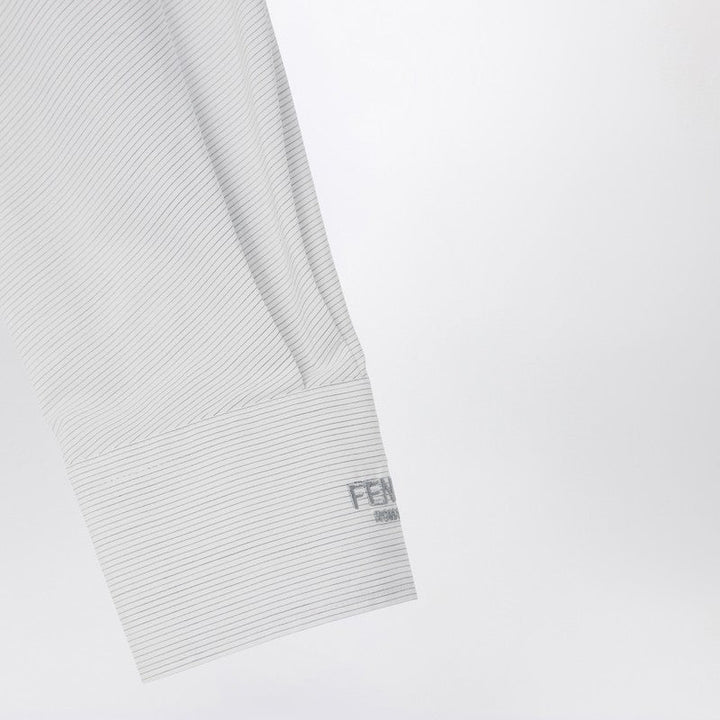 Fendi White Striped Cotton Shirt Women