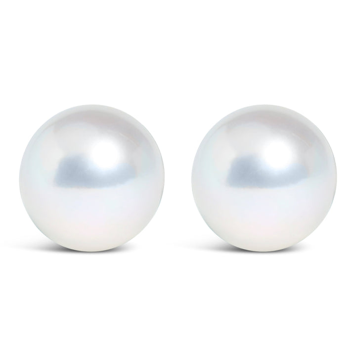 14k White Gold 5-5.5MM Akoya Cultured Pearl Solitaire Stud Earrings