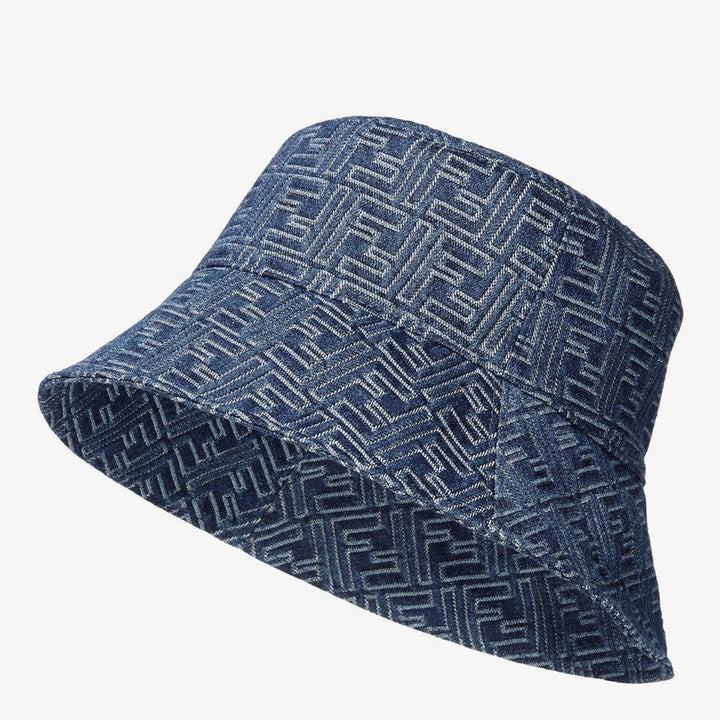 Fendi Bucket Hat In Blue Ff Denim Men