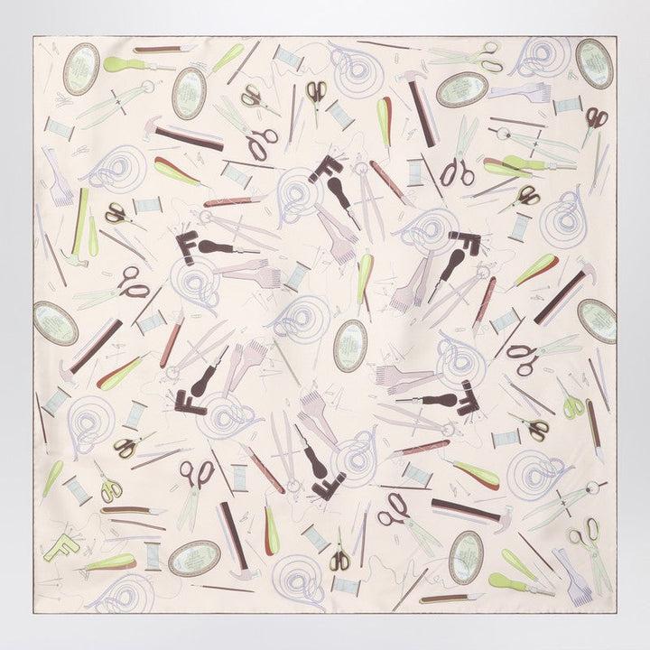 Fendi Mauve Rose Silk Foulard Women