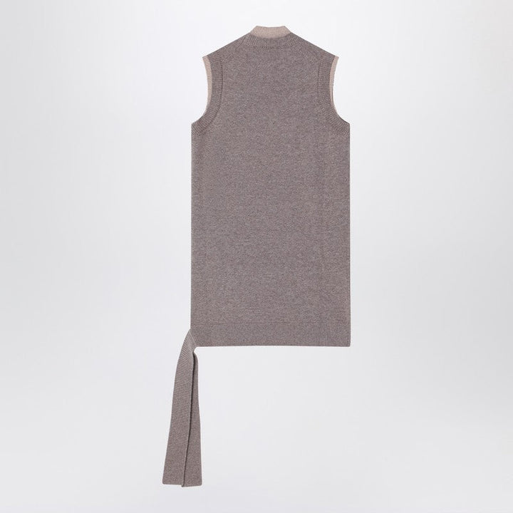 Fendi Taupe Wool And Cashmere Dress Women