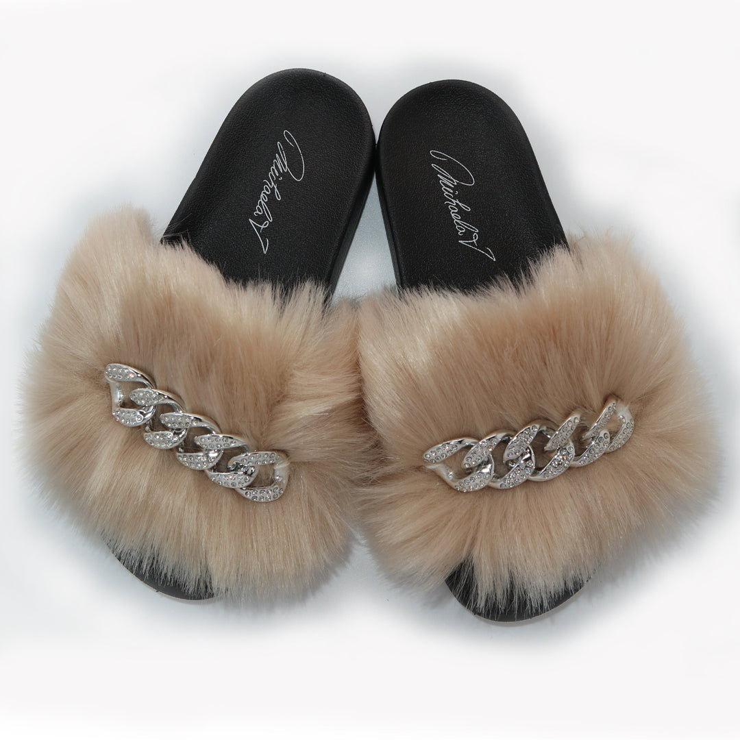 Michaela V Pupa Slippers — Tan