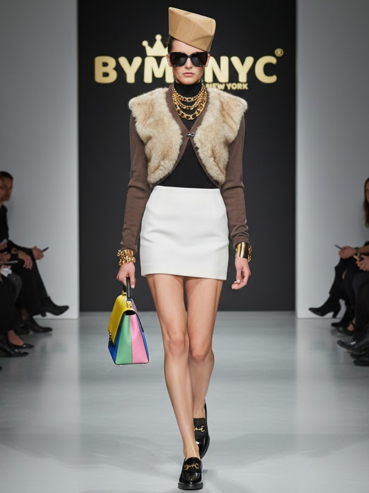 Faux-Fur &amp; Knit Bolero • COZY SHURG New Collection BYMANYC ® New York