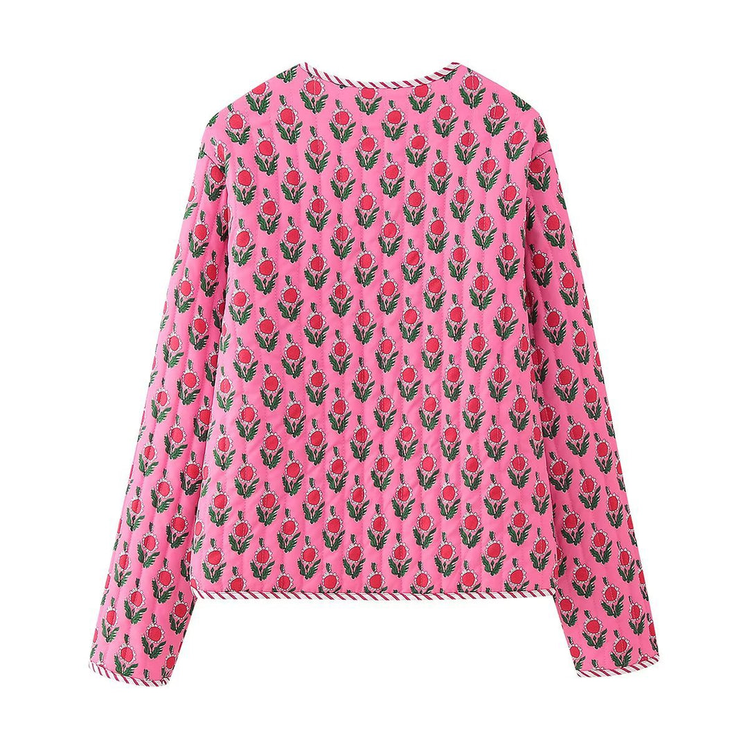 Floral Print Quilted Jacket HUDSON New Collection FASHION BYMANYC ® New York