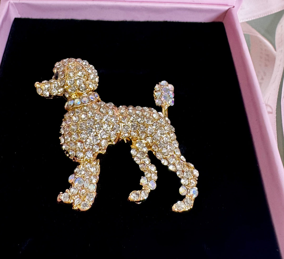 For the Love of Poodles, Crystal Brooch
