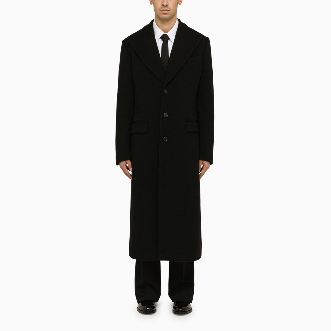 Dolce&amp;Gabbana Black Wool Tailored Coat