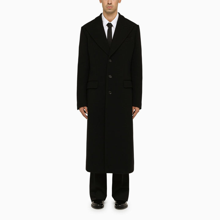 Dolce&amp;Gabbana Black Wool Tailored Coat